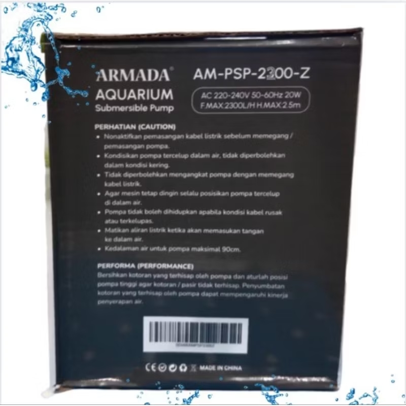 ARMADA AM PSP 2200 Z POMPA KOLAM AQUARIUM SUBMERSIBLE PUMP