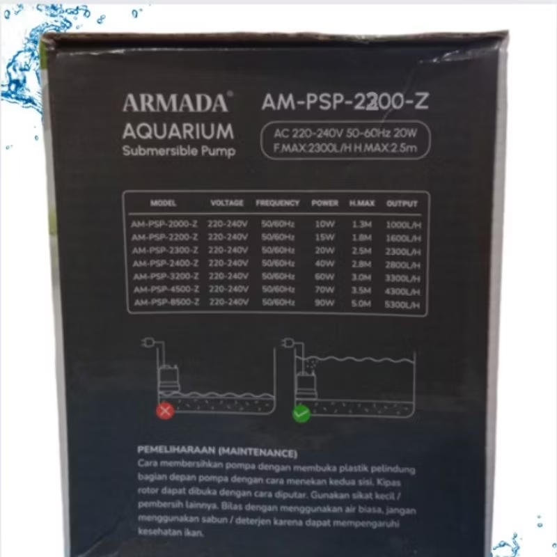 ARMADA AM PSP 2200 Z POMPA KOLAM AQUARIUM SUBMERSIBLE PUMP