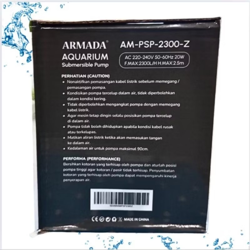 ARMADA AM PSP 2300 Z POMPA KOLAM AQUARIUM SUBMERSIBLE PUMP
