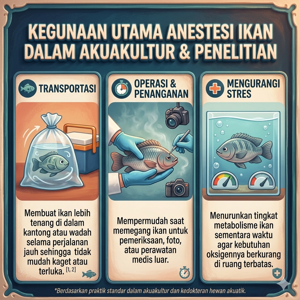 SUPERVITAL STABILIZER OPERATIONS TRANSPORTATION 1000ML UNTUK IKAN HIAS
