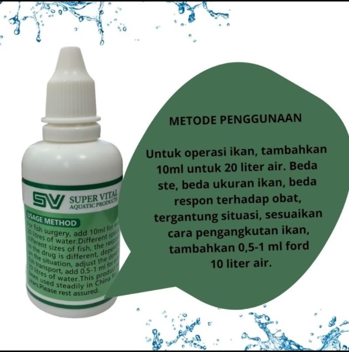 SUPERVITAL STABILIZER OPERATIONS TRANSPORTASION OBAT BIUS IKAN 50ML