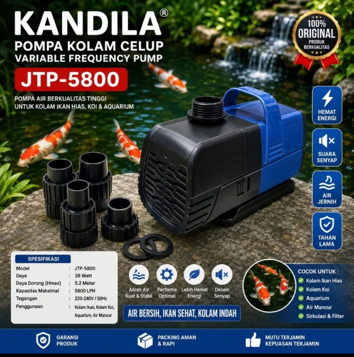 KANDILA JTP 5800 POMPA KOLAM AQUARIUM VARIABLE FREQUENCY PUMP