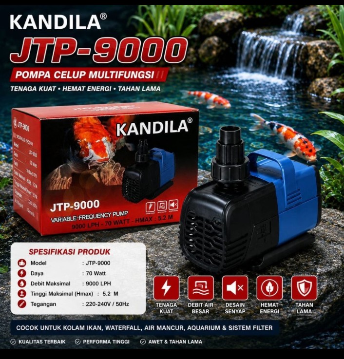 KANDILA JTP 9000 POMPA KOLAM AQUARIUM VARIABLE FREQUENCY PUMP