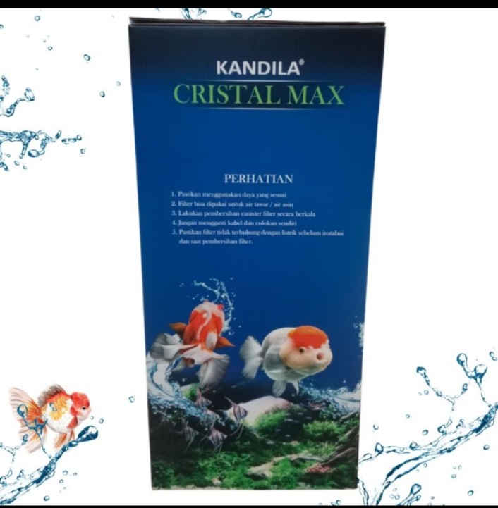 KANDILA CRYSTAL MAX CM 1000 CANISSTER FILTER POMPA EXTERNAL FILTER KOLAM AQUARIUM