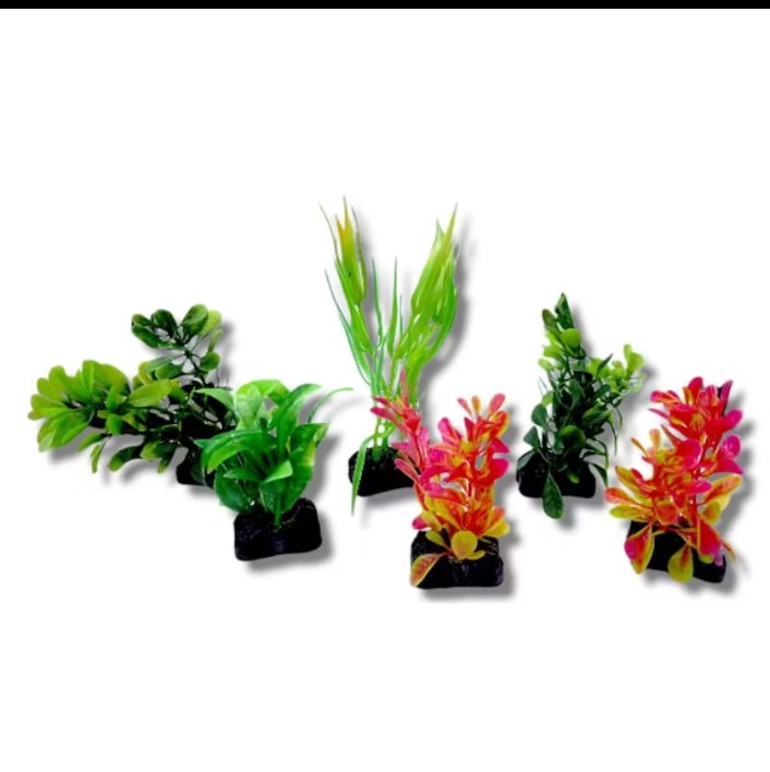 Hiasan Aquarium Bunga Plastik bunga small