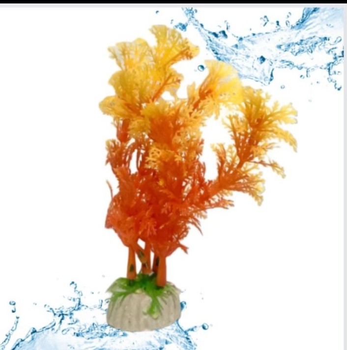 Hiasan Aquarium Bunga Plastik bunga small