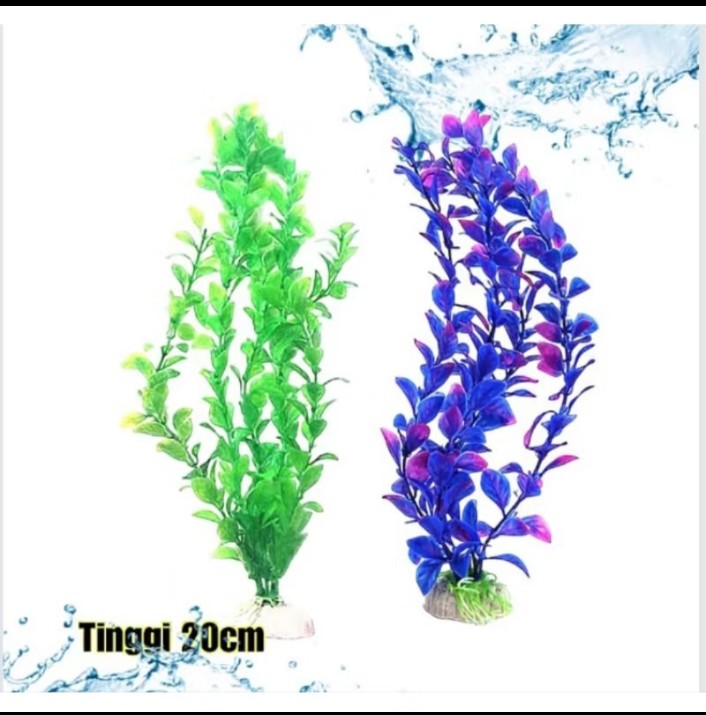 Hiasan aquarium dekorasi BUNGA 20CM