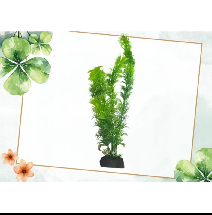 Hiasan Dekorasi Aquarium Ornamen Bunga 25CM