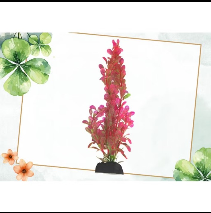 Hiasan Dekorasi Aquarium Ornamen Bunga 25CM