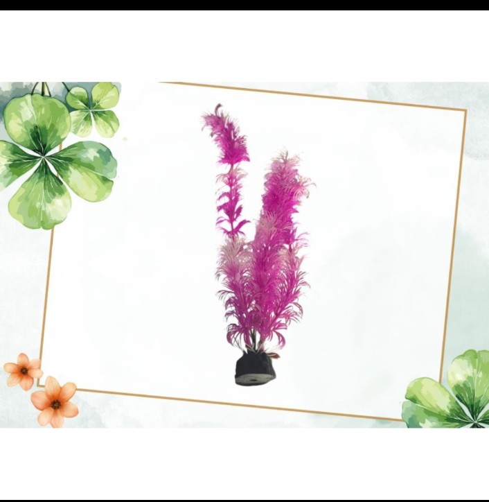 Hiasan Dekorasi Aquarium Ornamen Bunga 25CM