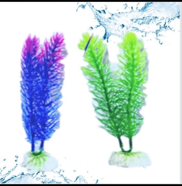 Hiasan aquarium tanaman plastik BUNGA 30CM