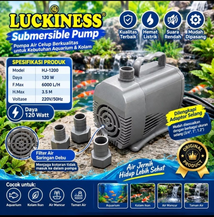 LUCKINESS 807 POMPA KOLAM AQUARIUM AIR MANCUR