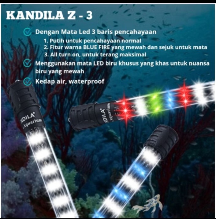 LED KANDILA Z3 T 1000 LAMPU KOLAM AQUARIUM AQUASCAPE