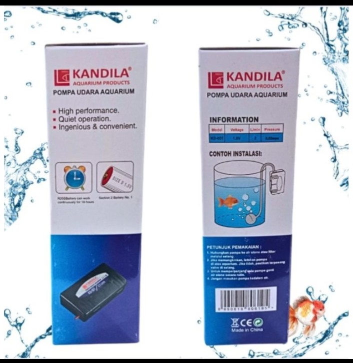 KANDILA PRO KD 001 AIRPUMP BATERAI POMPA UDARA AQUARIUM