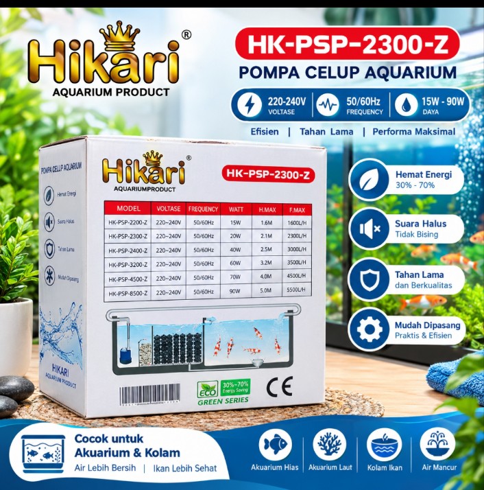 HIKARI HK PSP 2300 Z POMPA KOLAM AQUARIUM SUBMERSIBLE PUMP
