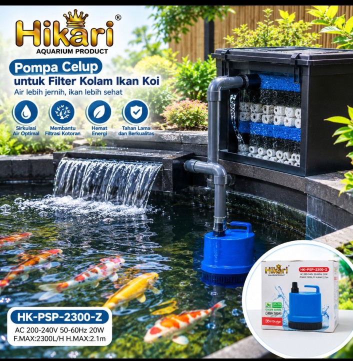 HIKARI HK PSP 2300 Z POMPA KOLAM AQUARIUM SUBMERSIBLE PUMP