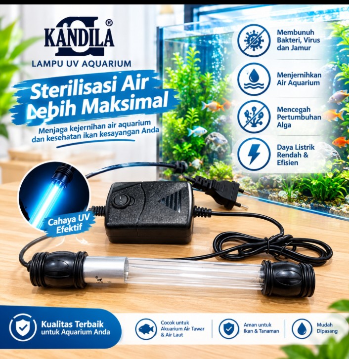 LAMPU UV KANDILA Z 05 / 09 / 13 LAMPU UV AQUARIUM UNTUK AIR TAWAR DAN AIR ASIN